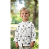 Katoen Poplin Safari Dieren Off-White – Zacht & Ademend