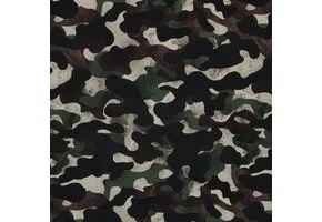 Katoen Poplin Stof – Camouflage – Groen