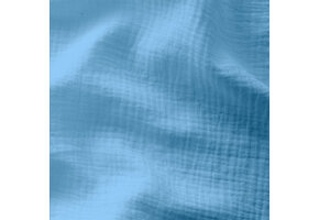 Baby Cotton – Mousseline Stof – Riviera Blauw