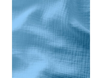 Baby Cotton – Mousseline Stof – Riviera Blauw