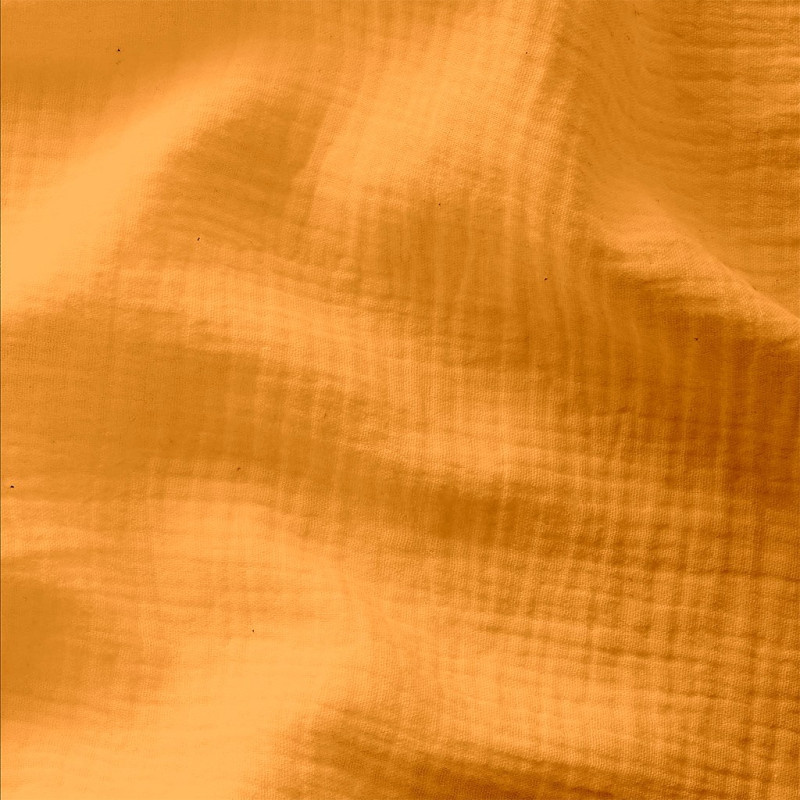 Hydrofiel Stof Mango Oranje – Zacht, Ademend & Oeko-Tex