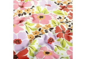 Jersey Katoen Stof – Bloemenveld Ecru