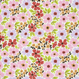 Jersey Katoen Bloemenveld Ecru – Zacht & Vrolijk voor Kids