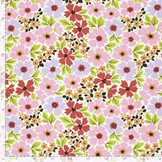 Jersey Katoen Bloemenveld Ecru – Zacht & Vrolijk voor Kids