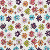 Jersey Katoen Bloemen Dots Ecru – Zacht & Vrolijk voor Kids