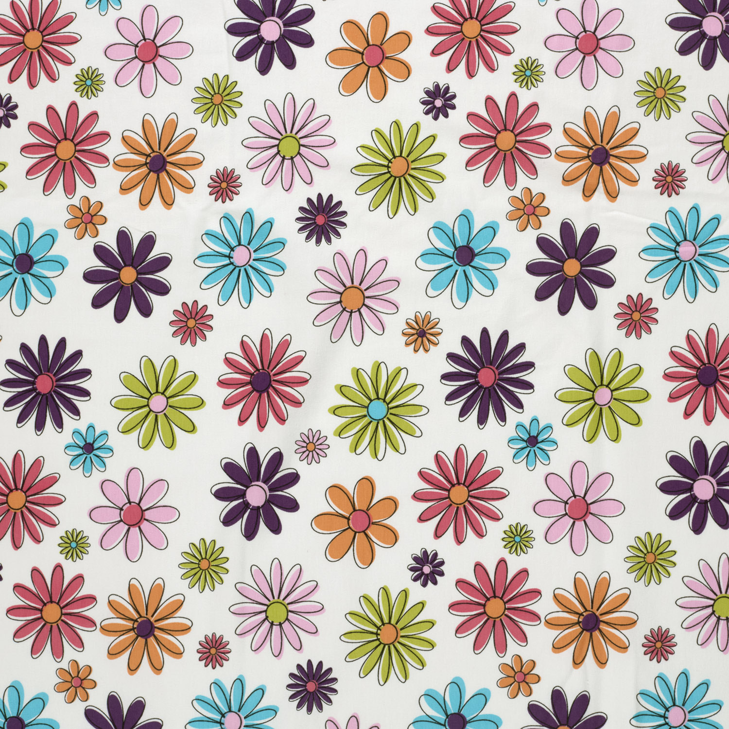 Jersey Katoen Bloemen Dots Ecru – Zacht & Vrolijk voor Kids