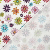 Jersey Katoen Bloemen Dots Ecru – Zacht & Vrolijk voor Kids