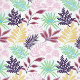 Jersey Katoen Kleurrijke Bladeren Ecru – Zacht & Vrolijk voor Kids