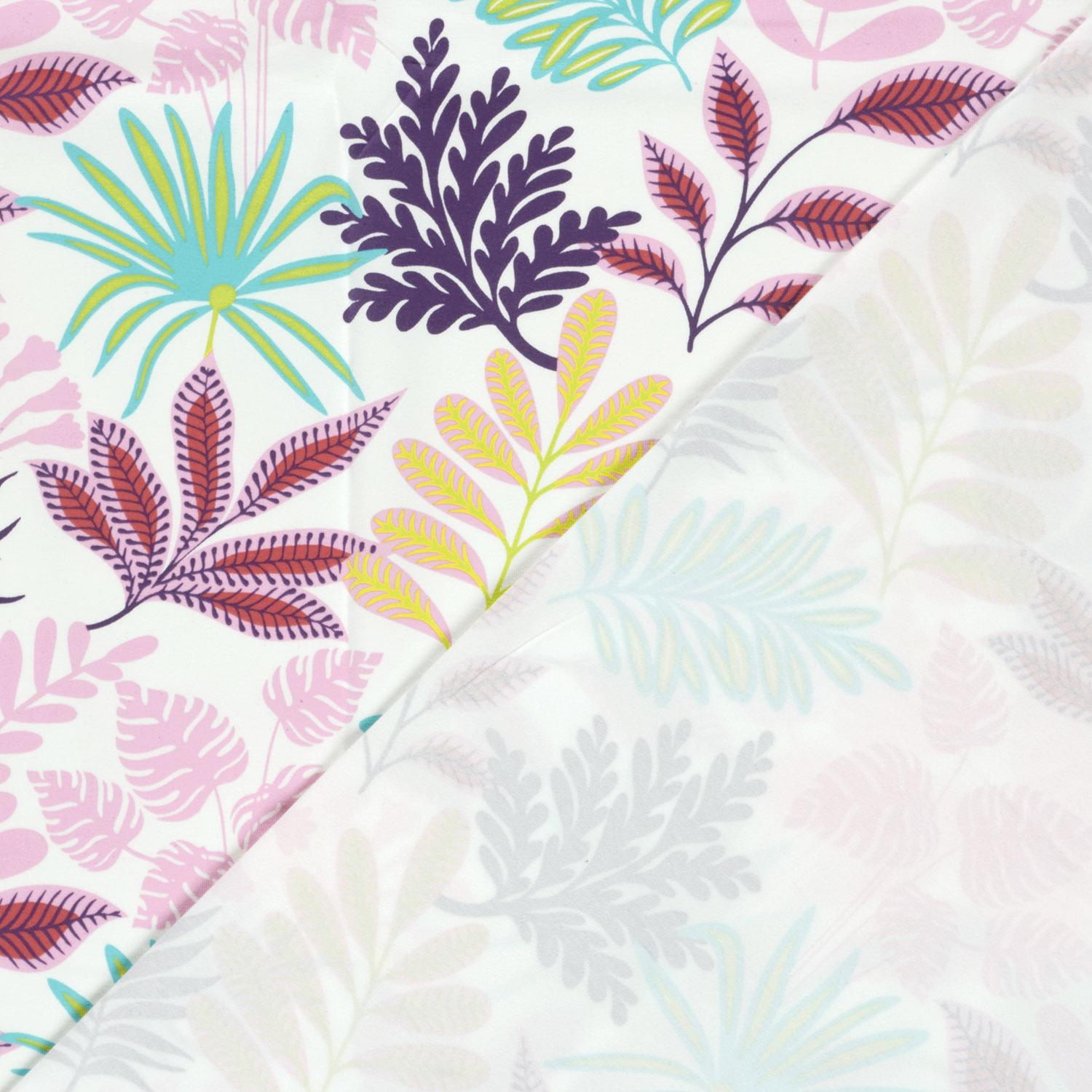 Jersey Katoen Kleurrijke Bladeren Ecru – Zacht & Vrolijk voor Kids