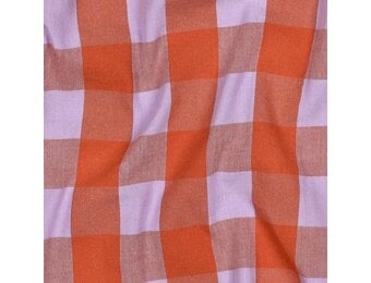 Katoen Ruiten Stof – Lavendel/Oranje