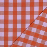 Katoen Ruiten Stof Lavendel/Oranje – Garengeverfd