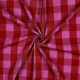 Katoen Ruiten Stof Rood/Fuchsia – Garengeverfd
