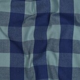 Katoen Ruiten Stof – Blauw/Groen – Garengeverfd