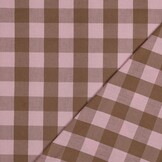 Katoen Ruiten Stof Lichtroze/Bruin – Garengeverfd