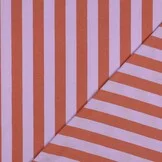 Katoen Strepen Stof Lavendel/Oranje – Garengeverfd