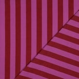 Katoen Strepen Stof Rood/Fuchsia – Garengeverfd