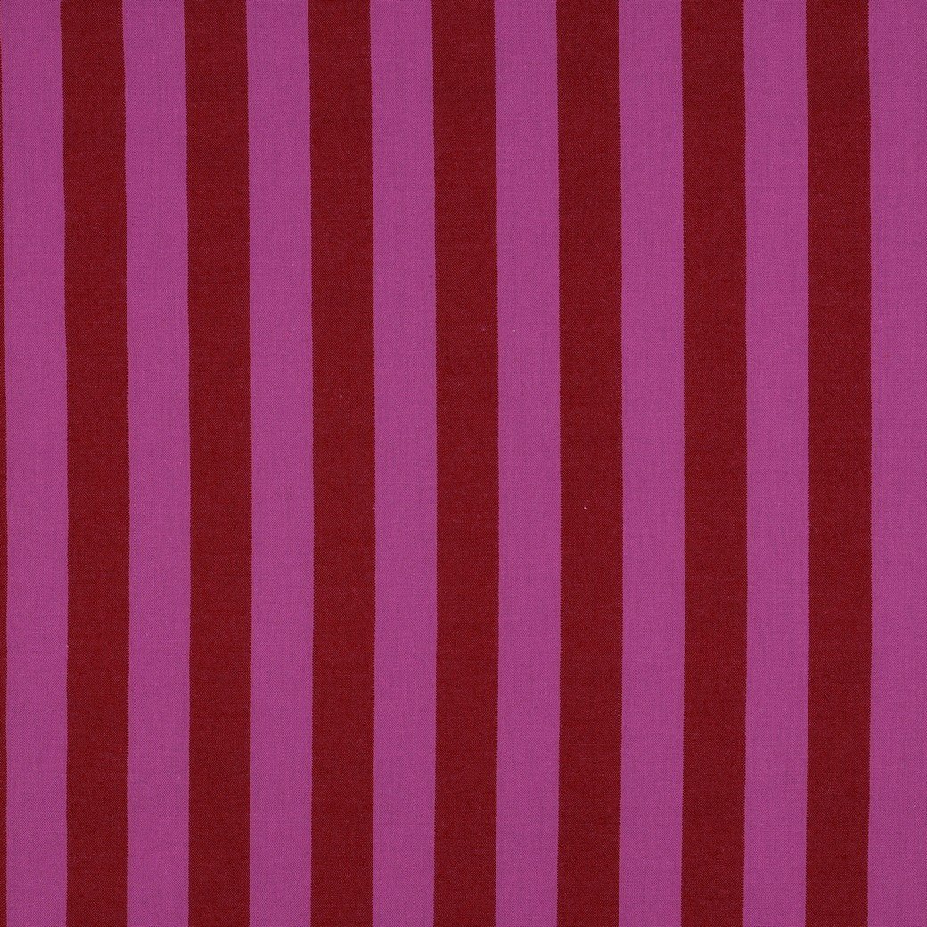 Katoen Strepen Stof Rood/Fuchsia – Garengeverfd