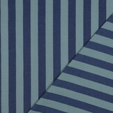 Katoen Strepen Stof Blauw/Groen – Garengeverfd