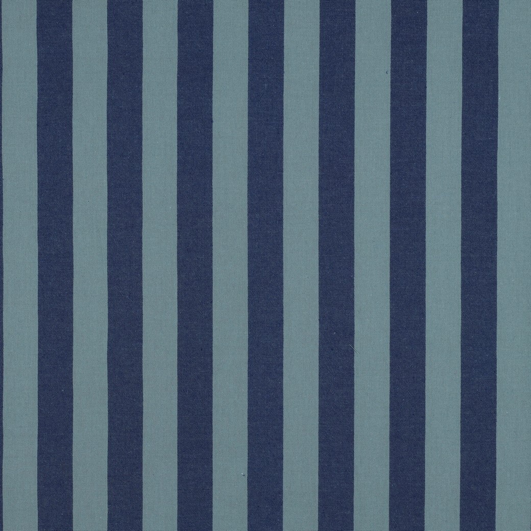 Katoen Strepen Stof Blauw/Groen – Garengeverfd