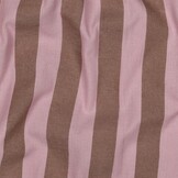 Katoen Strepen Stof Lichtroze/Bruin – Garengeverfd