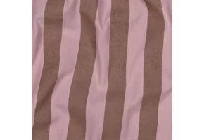 Katoen Strepen Stof – Lichtroze/Bruin