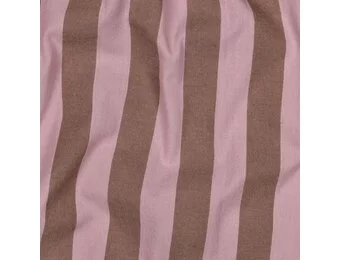 Katoen Strepen Stof – Lichtroze/Bruin