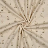 Rib Jersey Organic Eenden Naturel – Zacht, Stretchy & Super Cute