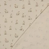 Rib Jersey Organic Eenden Naturel – Zacht, Stretchy & Super Cute