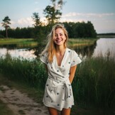 Hydrofiel Stof Embroidery Fruit Naturel – Zacht & Ademend