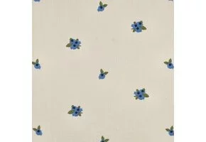 Hydrofiel Stof Gestreept Embroidery Fruit – Naturel