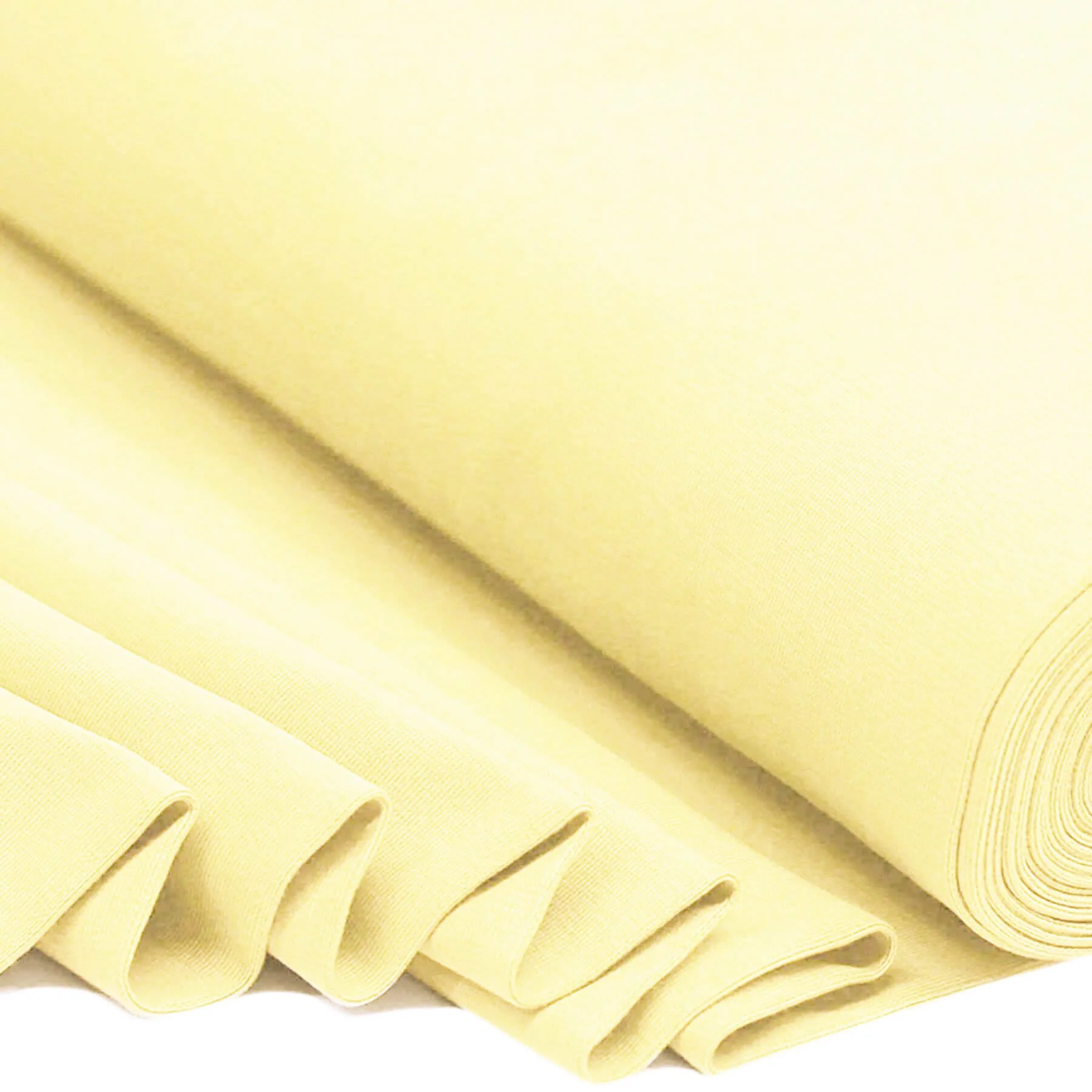 Boordstof Pastel Geel – Zacht, Rekbaar & Duurzaam