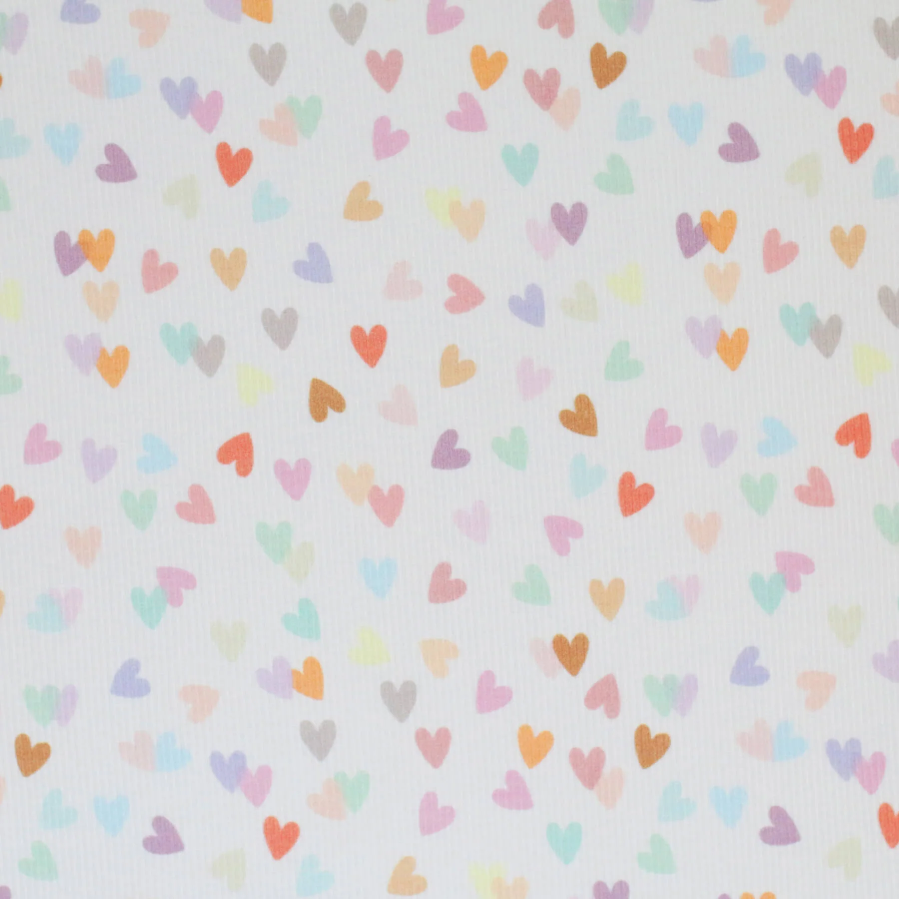 Poplin Katoen - Veelkleurige Hartjes - Vrolijk & Kleurrijk