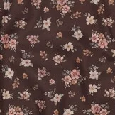 Poplin Katoen Digitale Print Bloemen Bruin – Warm & Stijlvol