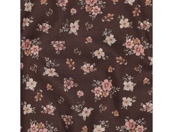 Poplin Katoen Digitale Print – Bloemen – Bruin