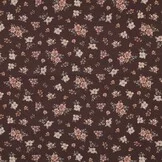 Poplin Katoen Digitale Print Bloemen Bruin – Warm & Stijlvol