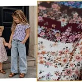 Poplin Katoen Digitale Print Bloemen Bruin – Warm & Stijlvol