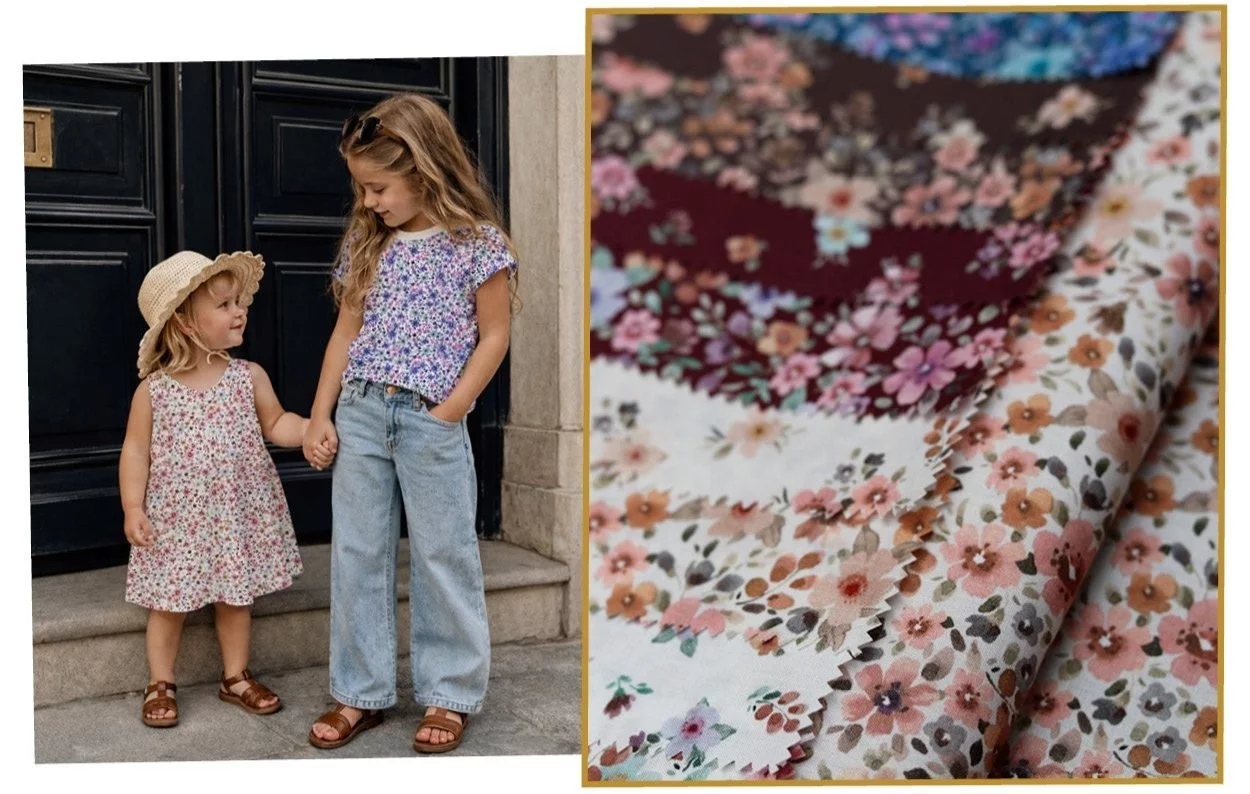 Poplin Katoen Digitale Print Bloemen Bruin – Warm & Stijlvol