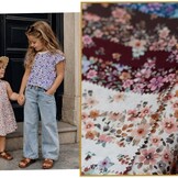 Poplin Katoen Digitale Print Bloemen Bordeauxrood – Warm & Elegant