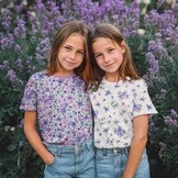 Jersey Katoen Bloemen Paars – Zacht, Rekbaar & Ademend