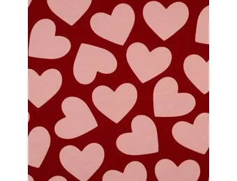 Soft Sweat Stof Grote Harten – Rood