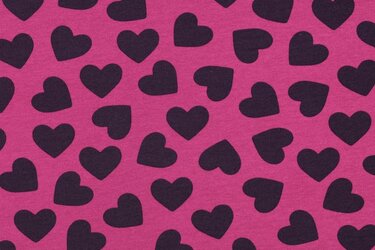 Soft Sweat Stof Kleine Hartjes – Paars
