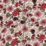Jersey Katoen Bloemen Gebroken Wit – Zacht, Rekbaar & Ademend