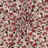 Jersey Katoen Bloemen Gebroken Wit – Zacht, Rekbaar & Ademend