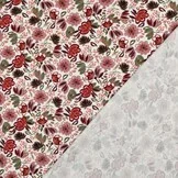 Jersey Katoen Bloemen Gebroken Wit – Zacht, Rekbaar & Ademend