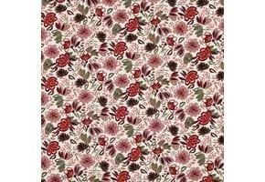 Jersey Katoen Stof Digitale Print – Bloemen Gebroken Wit