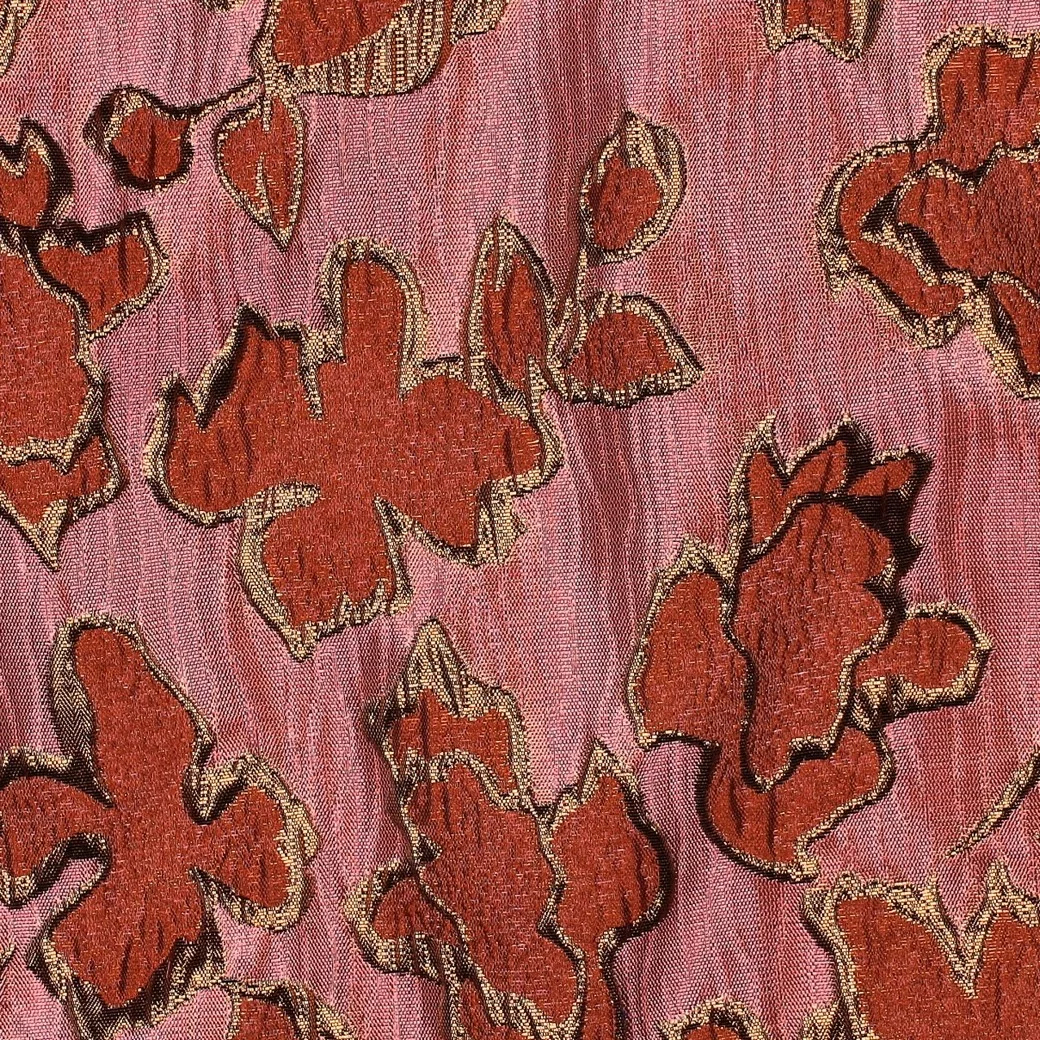 Jacquard Bloemen Oud Roze – Luxe & Trendy Geweven Stof
