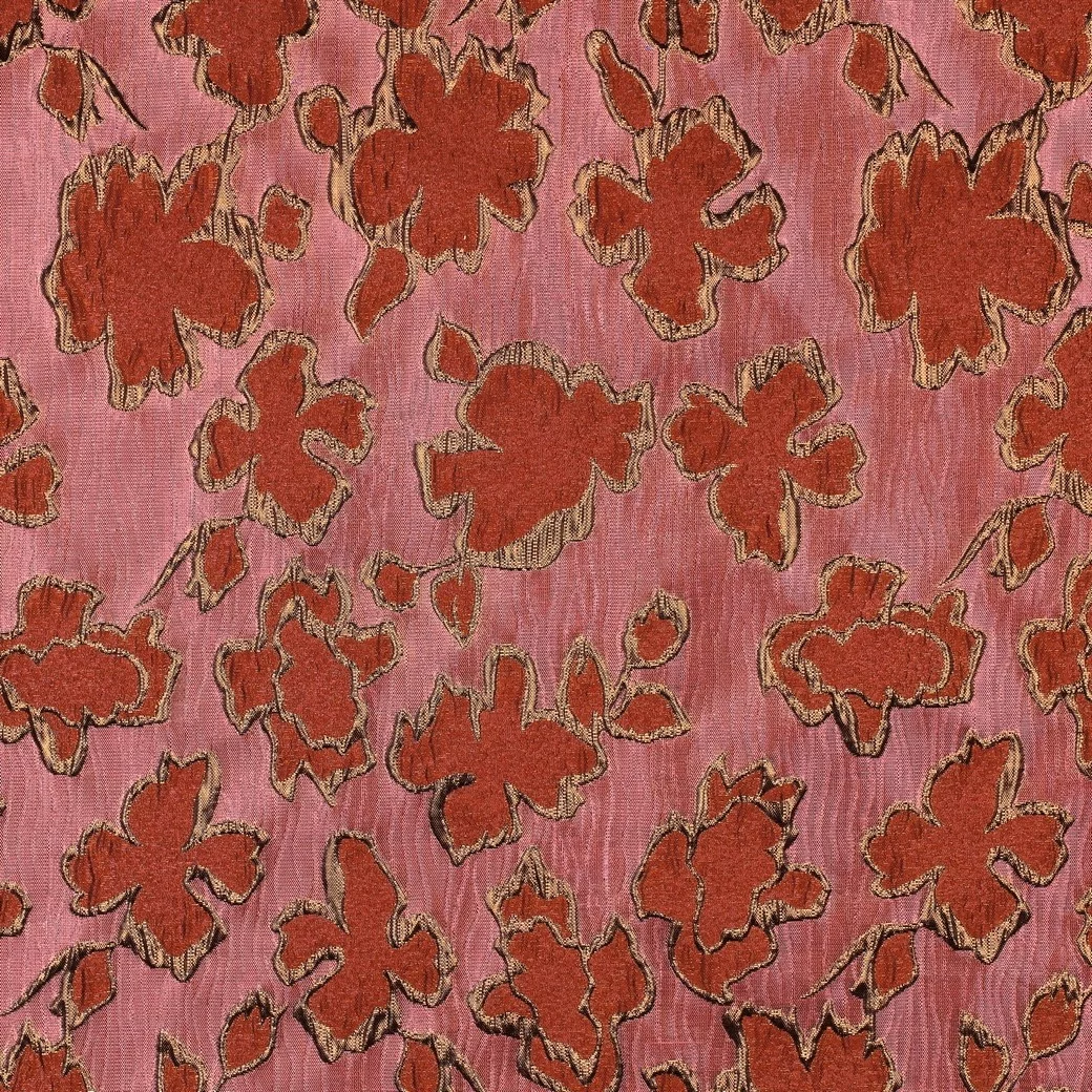 Jacquard Bloemen Oud Roze – Luxe & Trendy Geweven Stof