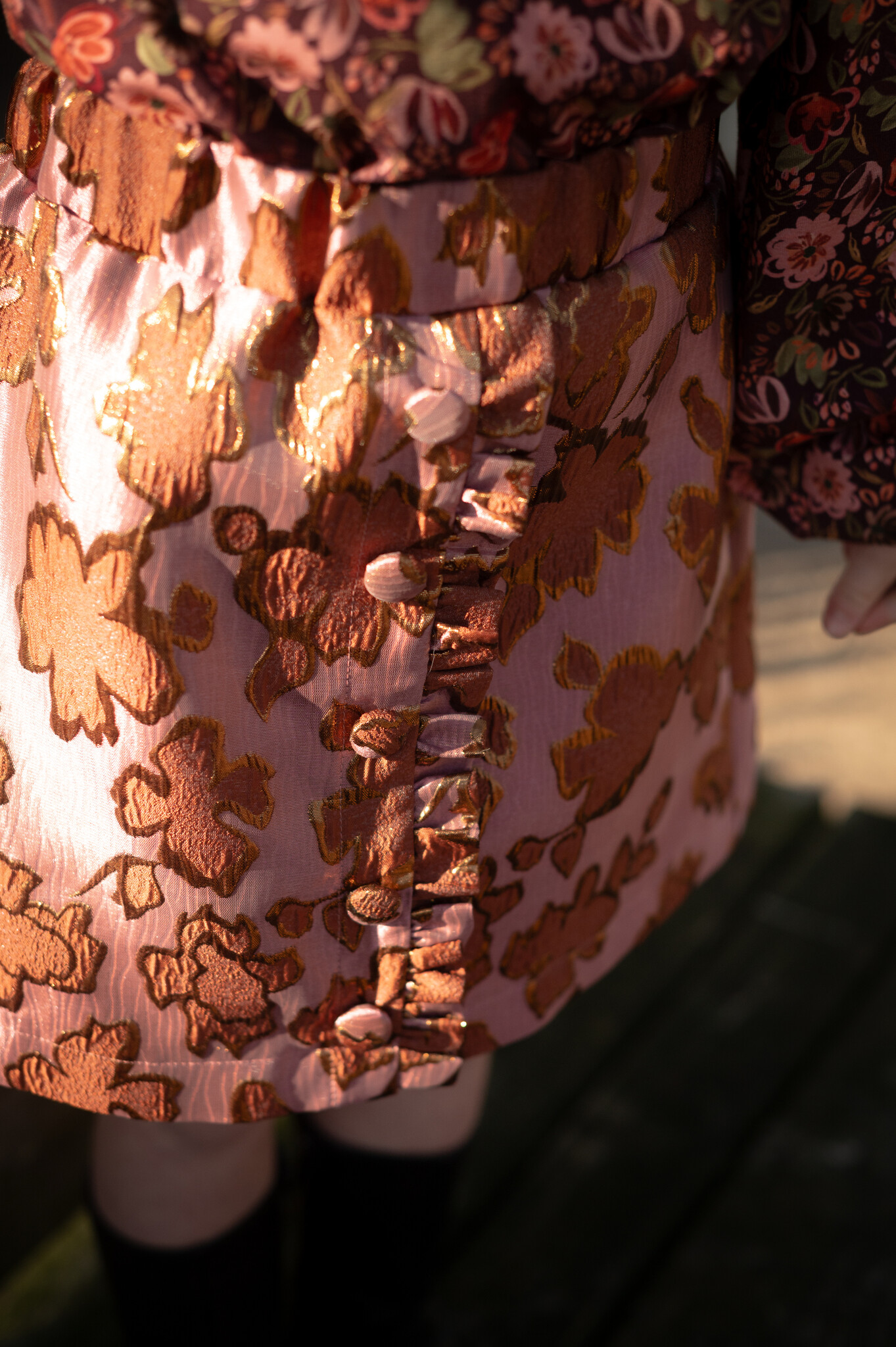 Jacquard Bloemen Oud Roze – Luxe & Trendy Geweven Stof