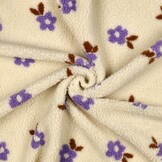 Teddy Stof Bloemen Ecru – Zacht, Warm & Trendy