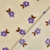 Teddy Stof Bloemen Ecru – Zacht, Warm & Trendy